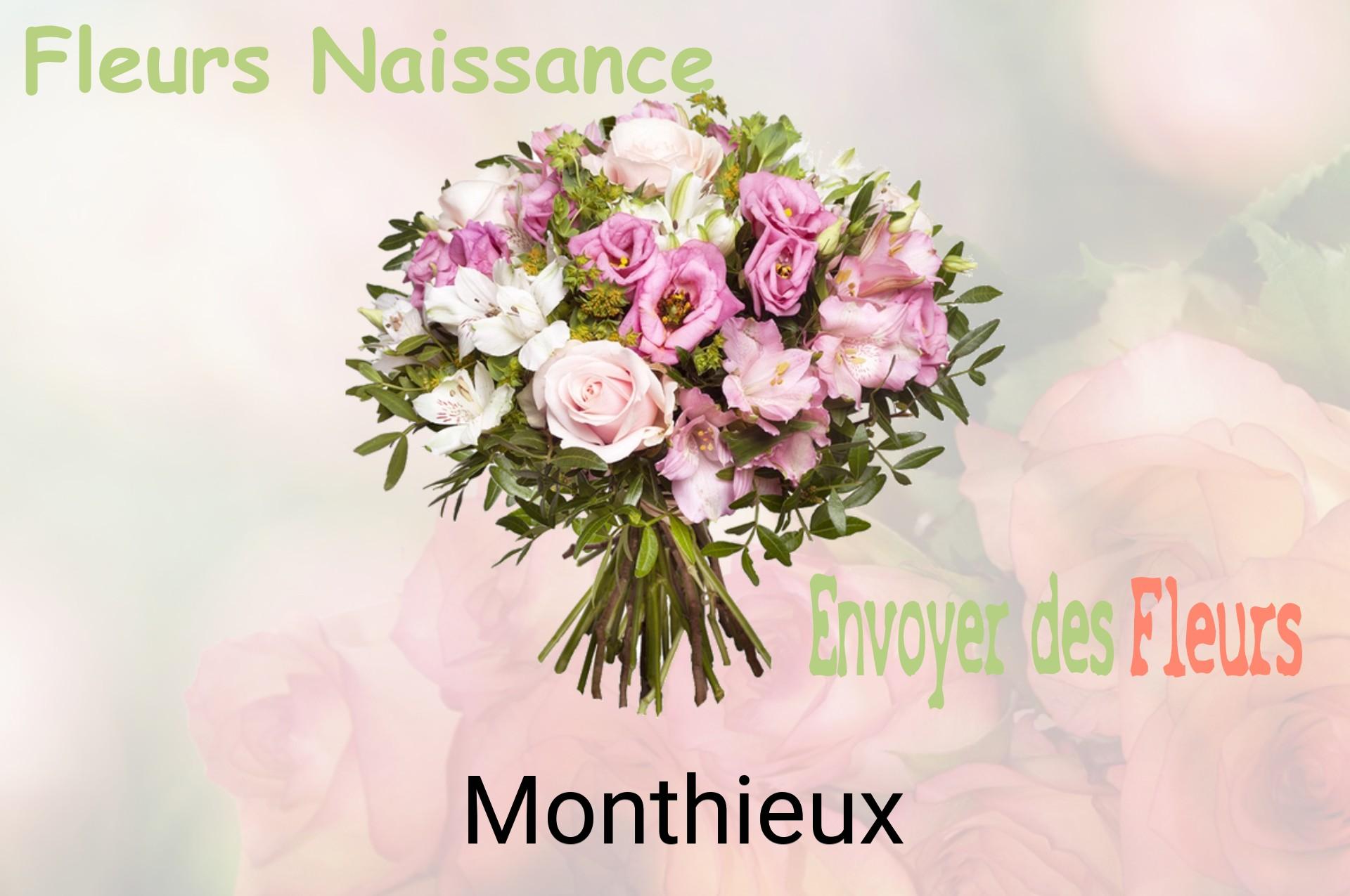 Bouquet de fleurs de naissance livré à Monthieux